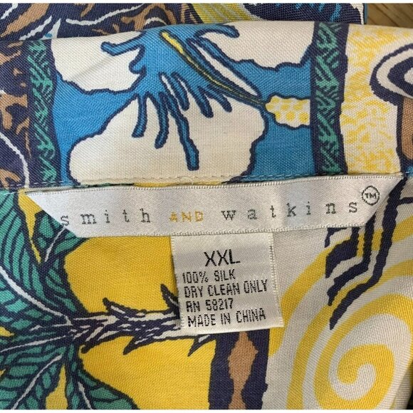 Smith Watkins Men Hawaiian Shirt Size XXL Extra Extra Large Short Sleeve Aloha - Picture 5 of 5